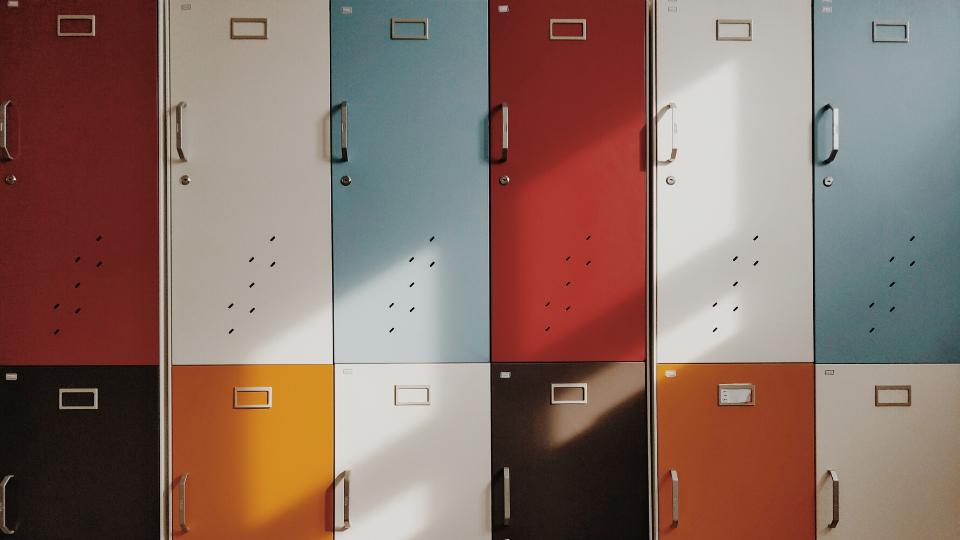 row of school lockers